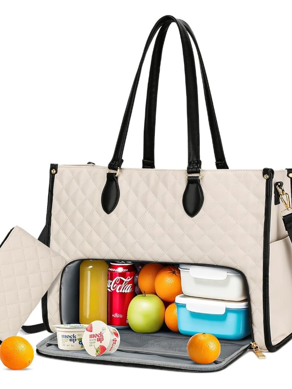 Insulated Lunch Tote Bag for Women, Work Bag with Large Capacity